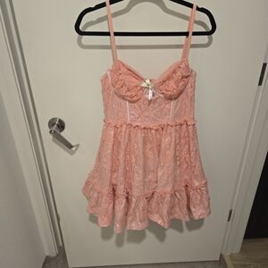 Sugar Thrillz Blush Lace Dress